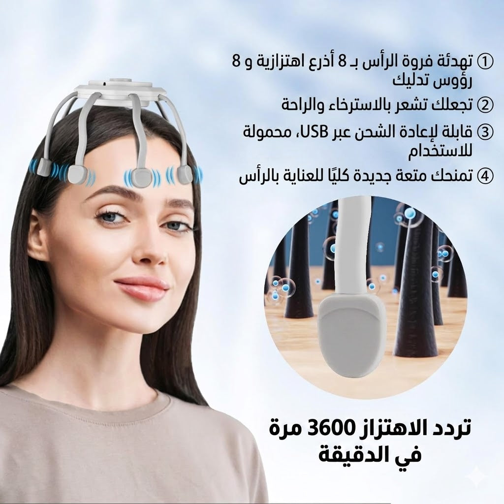 جهاز تدليك الرأس وفروة الرأس